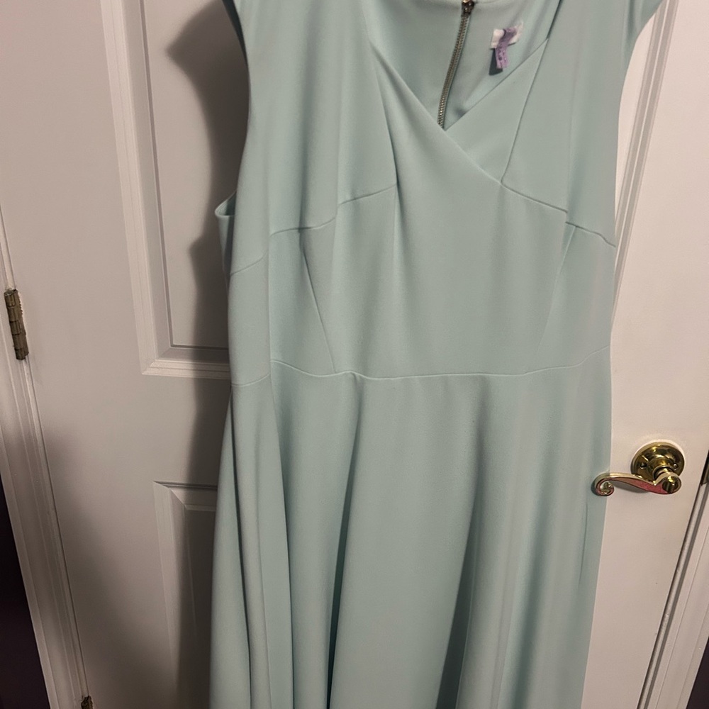 Calvin Klein Green A-line Midi Dress for Weddings